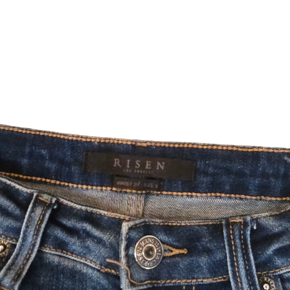 Risen High Rise Wash Flare Leg Jeans - Picture 4 of 6